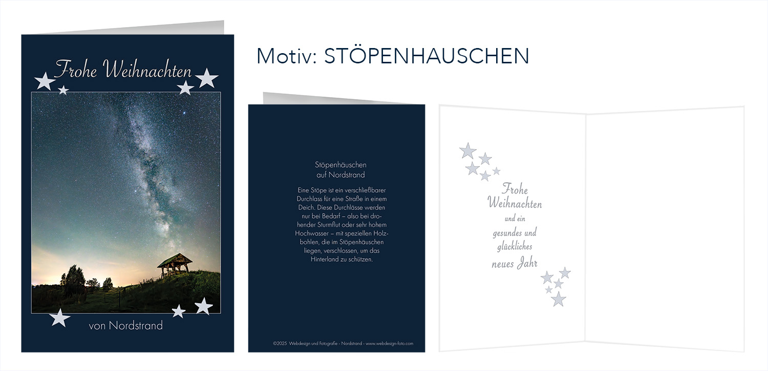 Weihnachtskarten Nordstrand - Stöpenhäuschen Weihnachtskarten Nordstrand - Stöpenhäuschen